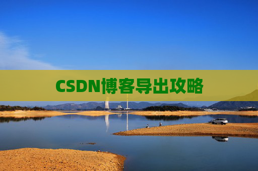 CSDN博客导出攻略